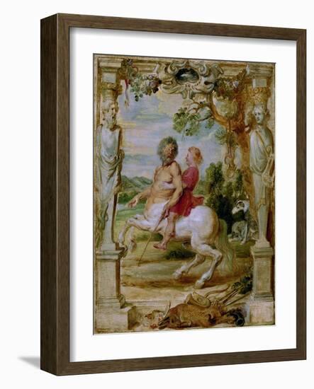 Achilles Educated by the Centaur Chiron, 1630-1635-Peter Paul Rubens-Framed Giclee Print