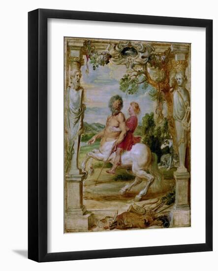 Achilles Educated by the Centaur Chiron, 1630-1635-Peter Paul Rubens-Framed Giclee Print