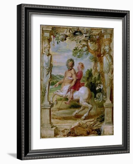 Achilles Educated by the Centaur Chiron, 1630-1635-Peter Paul Rubens-Framed Giclee Print