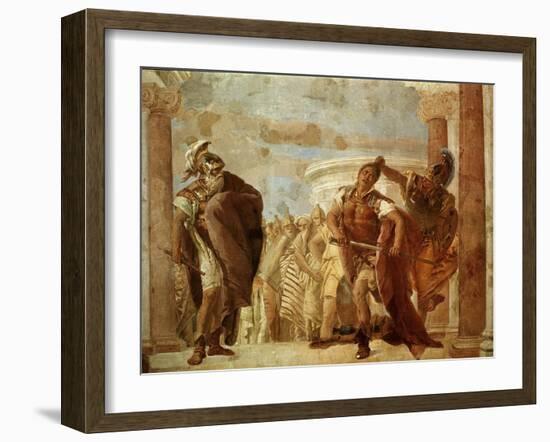 Achilles Fighting Agamemnon, Fresco-Giambattista Tiepolo-Framed Giclee Print