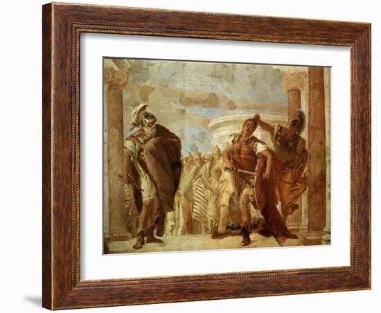 Achilles Fighting Agamemnon, Fresco-Giambattista Tiepolo-Framed Giclee Print