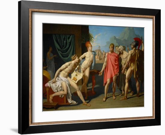 Achilles Greets the Ambassadors of Agamemnon, 1800-Jean-Auguste-Dominique Ingres-Framed Giclee Print