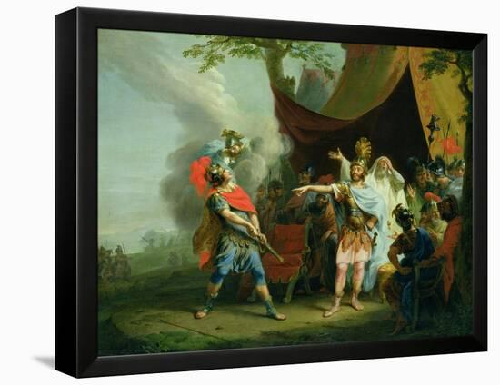 Achilles Has a Dispute with Agamemnon, 1776-Johann Heinrich Tischbein-Framed Premier Image Canvas