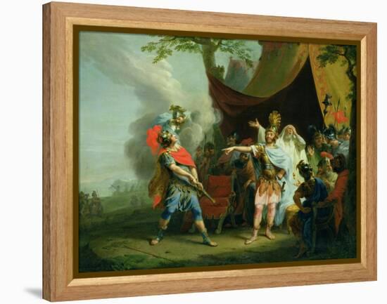 Achilles Has a Dispute with Agamemnon, 1776-Johann Heinrich Tischbein-Framed Premier Image Canvas