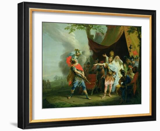 Achilles Has a Dispute with Agamemnon, 1776-Johann Heinrich Tischbein-Framed Giclee Print