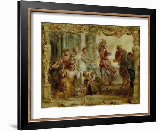 Achilles Recognized Among the Daughters of Lycomedes, 1630-1635-Peter Paul Rubens-Framed Giclee Print