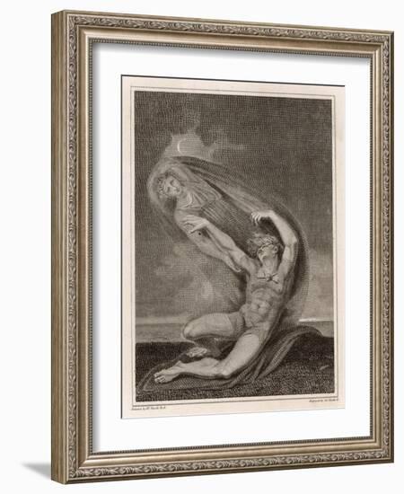 Achilles Tries, in Vain, To Seize Hold of the Ghost of Patroclus-Henry Fuseli-Framed Art Print