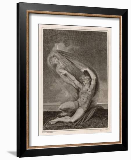 Achilles Tries, in Vain, To Seize Hold of the Ghost of Patroclus-Henry Fuseli-Framed Art Print