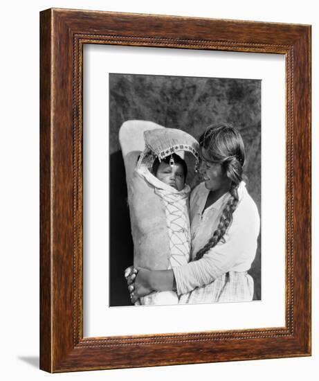 Achomawi Mother, C1923-Edward S^ Curtis-Framed Photographic Print