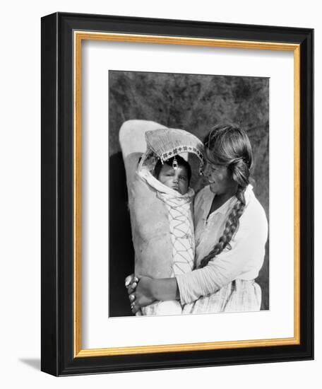 Achomawi Mother, C1923-Edward S^ Curtis-Framed Photographic Print