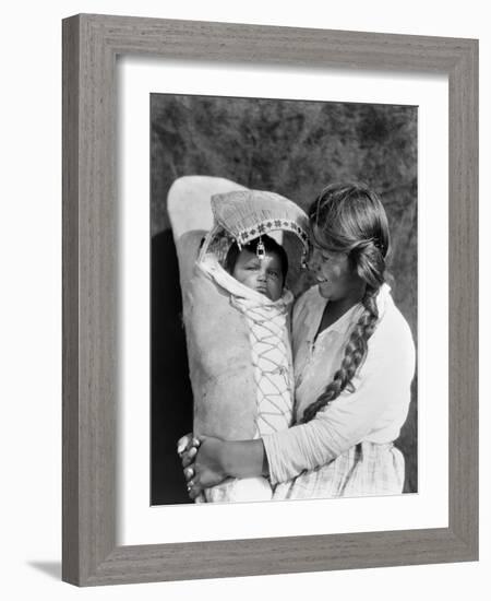 Achomawi Mother, C1923-Edward S^ Curtis-Framed Photographic Print