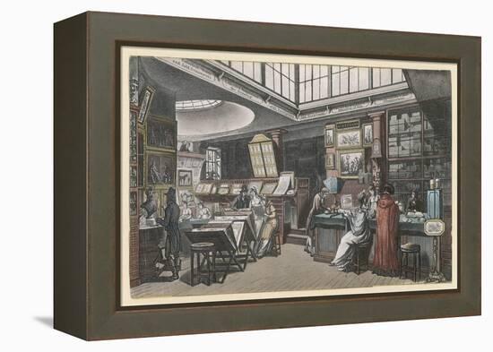 Ackermann's Repository of Arts 101 the Strand-Rowlandson & Pugin-Framed Stretched Canvas