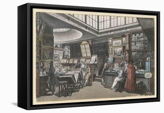 Ackermann's Repository of Arts 101 the Strand-Rowlandson & Pugin-Framed Stretched Canvas
