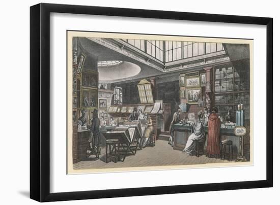Ackermann's Repository of Arts 101 the Strand-Rowlandson & Pugin-Framed Art Print