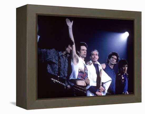 Acknowledging fans After Performance by the Rolling Stones-null-Framed Premier Image Canvas