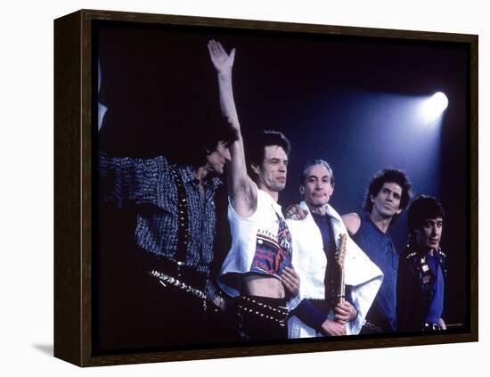 Acknowledging fans After Performance by the Rolling Stones-null-Framed Premier Image Canvas