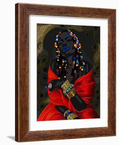 Acodonqua (Golden)-Lord Amihere-Framed Giclee Print