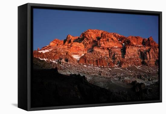 Aconcagua, 6961 metres, the highest mountain in the Americas and one of the Seven Summits, Andes-David Pickford-Framed Premier Image Canvas