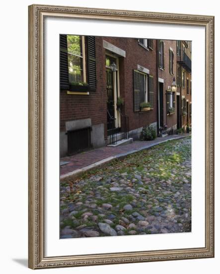 Acorn Street, Beacon Hill, Boston, Massachusetts, USA-Amanda Hall-Framed Photographic Print