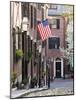 Acorn Street, Beacon Hill, Boston, Massachusetts, USA-Walter Bibikow-Mounted Photographic Print