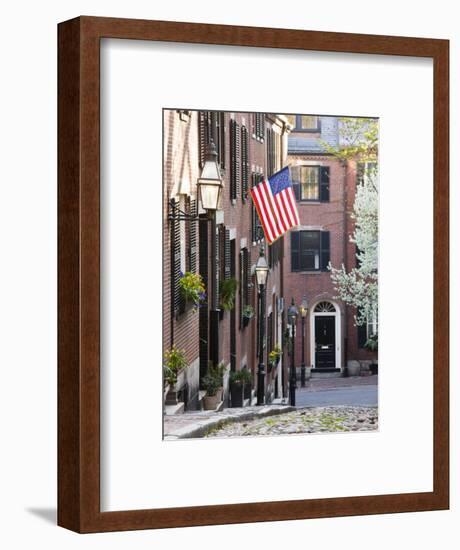 Acorn Street, Beacon Hill, Boston, Massachusetts, USA-Walter Bibikow-Framed Photographic Print