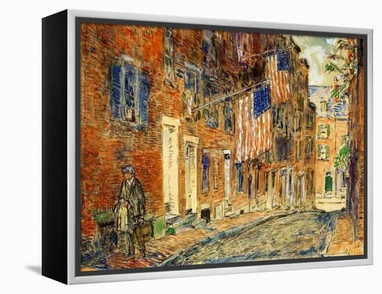 Acorn Street, Boston, 1919-Childe Hassam-Framed Premier Image Canvas