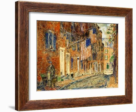 Acorn Street, Boston, 1919-Childe Hassam-Framed Giclee Print