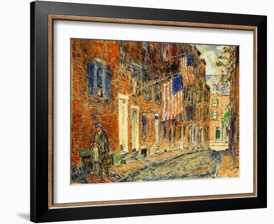 Acorn Street, Boston, 1919-Childe Hassam-Framed Giclee Print