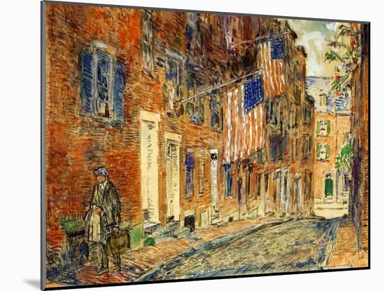 Acorn Street, Boston, 1919-Childe Hassam-Mounted Giclee Print