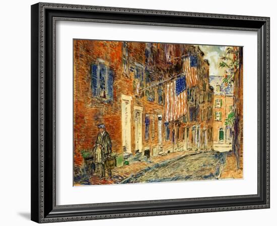 Acorn Street, Boston, 1919-Childe Hassam-Framed Giclee Print