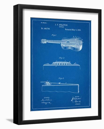 Acoustic Guitar Patent-null-Framed Art Print