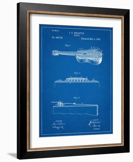 Acoustic Guitar Patent-null-Framed Art Print