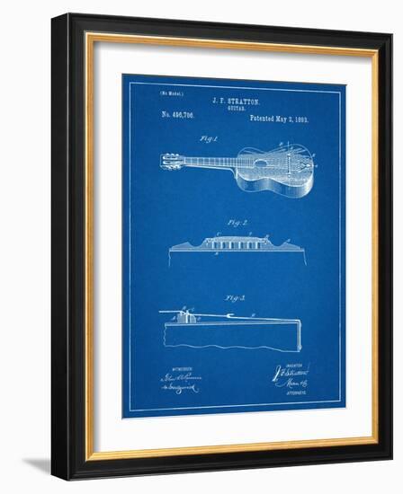 Acoustic Guitar Patent-null-Framed Art Print