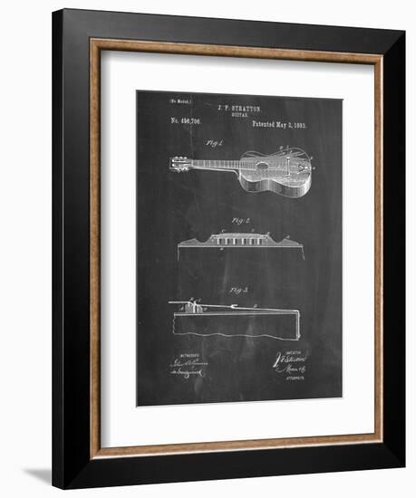 Acoustic Guitar Patent-null-Framed Art Print