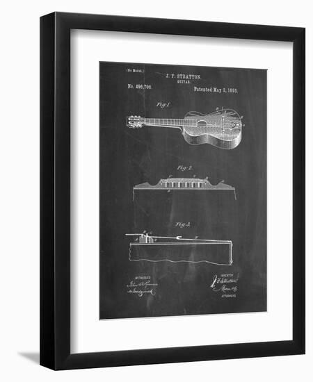 Acoustic Guitar Patent-null-Framed Art Print