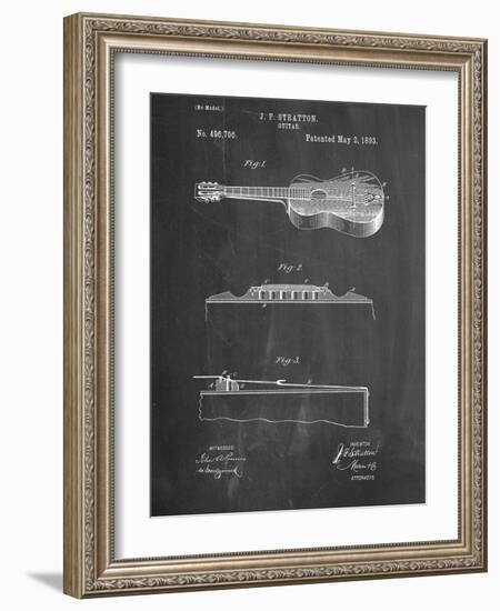 Acoustic Guitar Patent-null-Framed Art Print