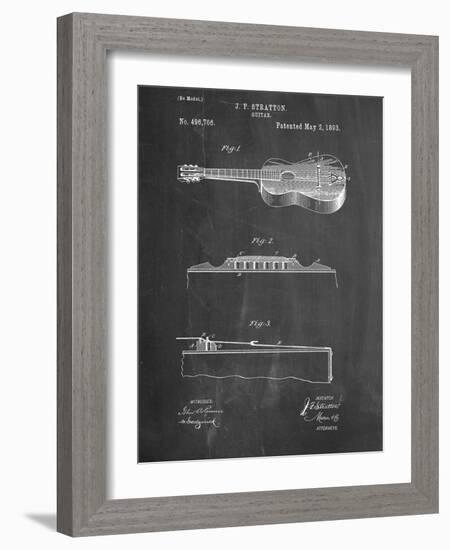 Acoustic Guitar Patent-null-Framed Art Print