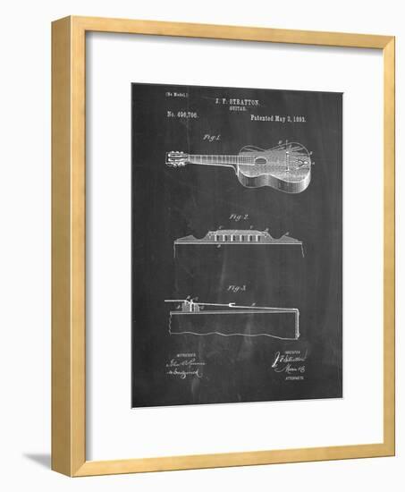 Acoustic Guitar Patent-null-Framed Art Print