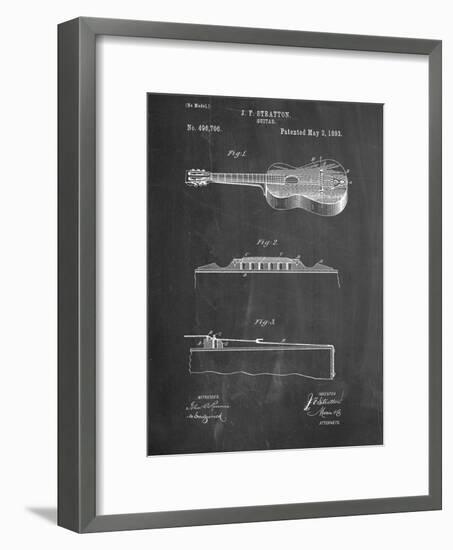 Acoustic Guitar Patent-null-Framed Art Print