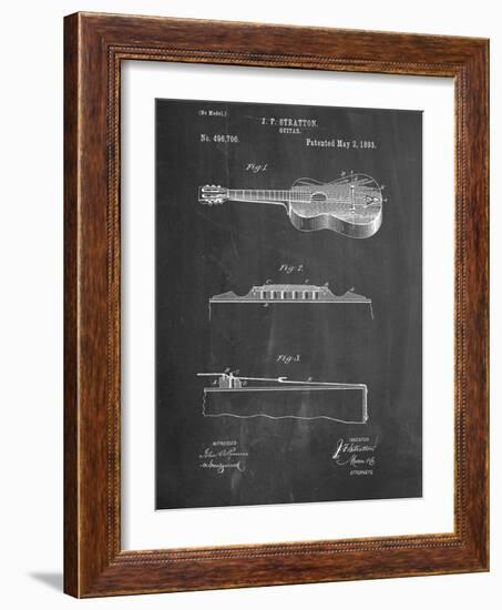 Acoustic Guitar Patent-null-Framed Art Print