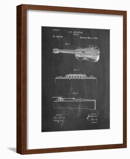 Acoustic Guitar Patent-null-Framed Art Print