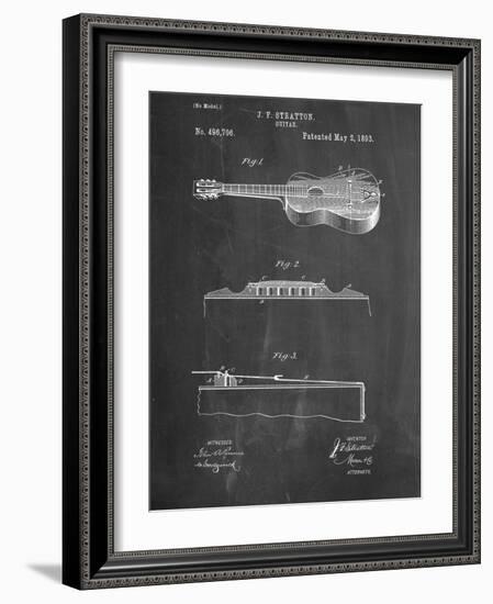 Acoustic Guitar Patent-null-Framed Art Print