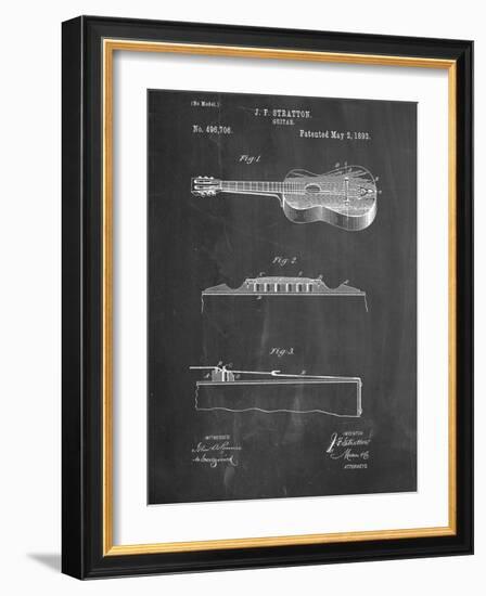 Acoustic Guitar Patent-null-Framed Art Print