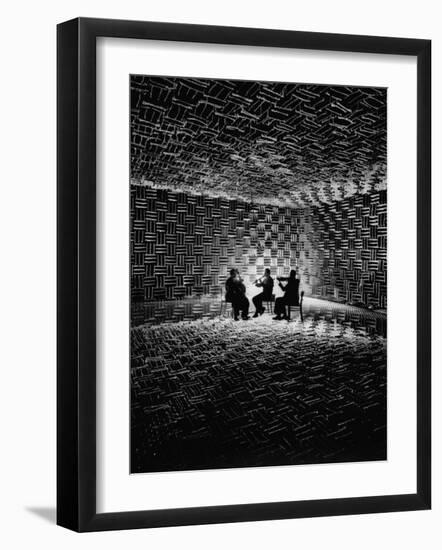 Acoustical Research Room Lined with Glass Fiber Wedges, at Gottingen University-Ralph Crane-Framed Photographic Print