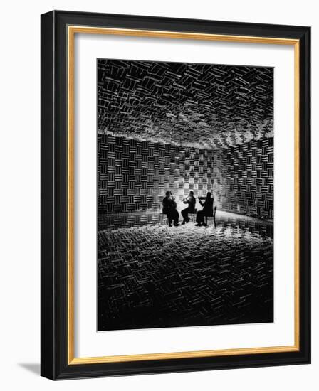 Acoustical Research Room Lined with Glass Fiber Wedges, at Gottingen University-Ralph Crane-Framed Photographic Print