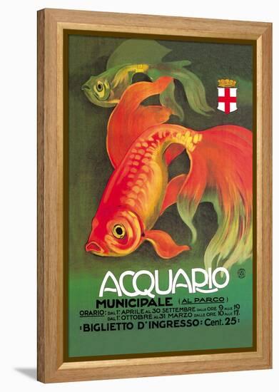 Acquario-Leopoldo Metlicovitz-Framed Stretched Canvas