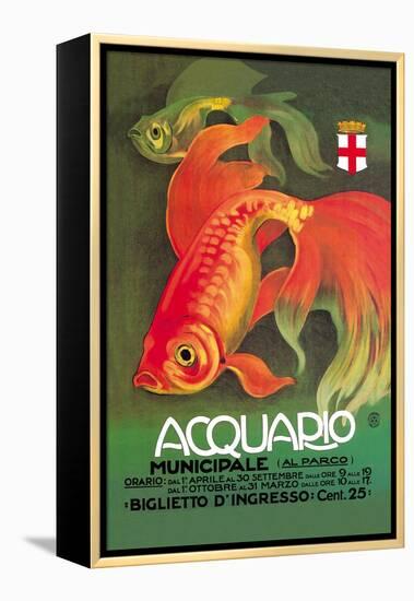 Acquario-Leopoldo Metlicovitz-Framed Stretched Canvas