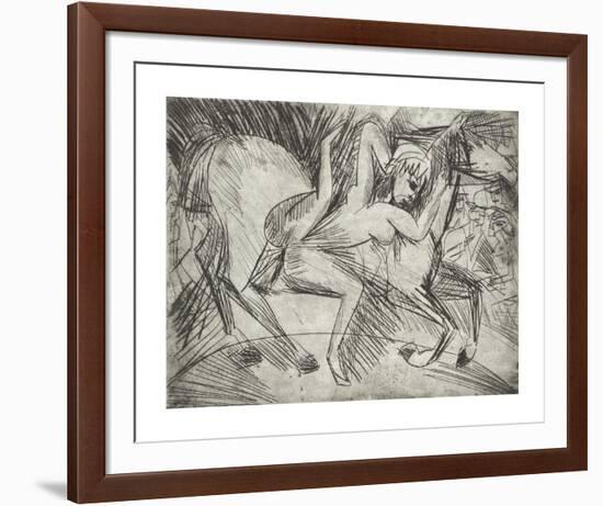 Acrobat on a Horse-Ernst Ludwig Kirchner-Framed Premium Giclee Print