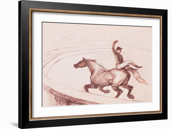 Acrobat on Horseback-Henri de Toulouse-Lautrec-Framed Giclee Print