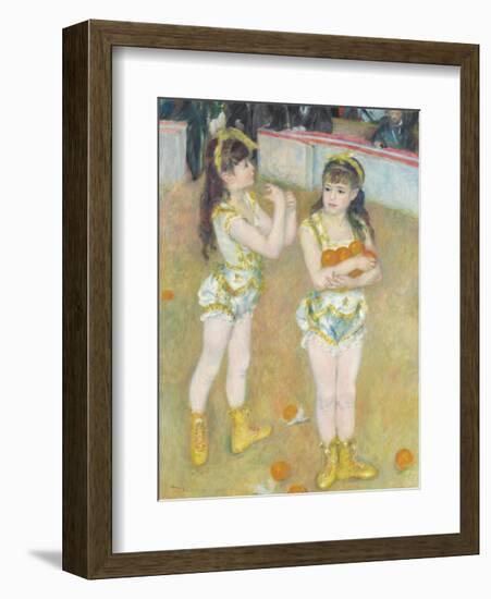 Acrobats at the Cirque Fernando (Francisca and Angelina Wartenberg), 1879-Pierre-Auguste Renoir-Framed Premium Giclee Print